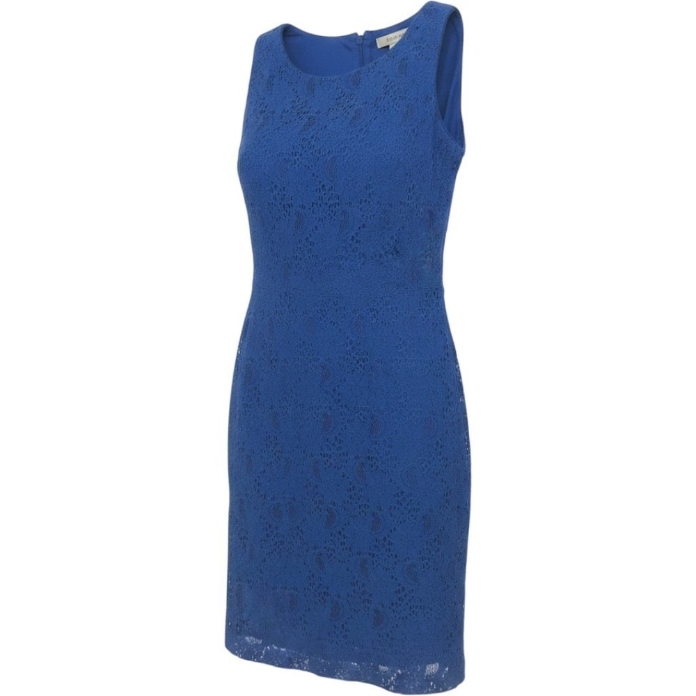 Lauren Ralph Lauren Royal Blue Floral Lace Sleeveless Sheath Dress Size 8